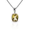 Natural Citrine Pendant Necklace Set In 925 Sterling Silver Pendant For Women