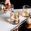 Легкий роскошный стеклянный чайник для холодной воды, набор чашек в скандинавском стиле, банка для карамельной воды, деревянная крышка, чайник, домашний диспенсер для воды