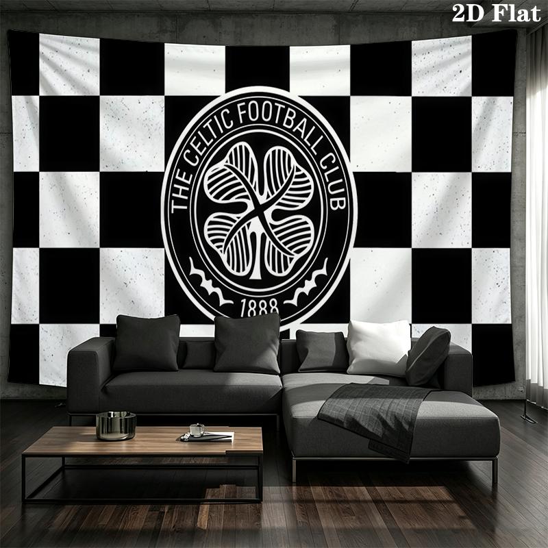 Celtic FC Wall tapestry, aesthetic printed fabric blanket, suitable for bedroom, living room, and home decor.