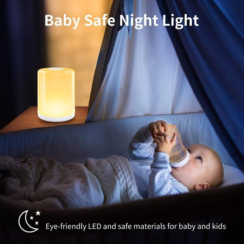 Перезаряжаемый интеллектуальный сенсорный ночник с индукционным диммером, интеллектуальная переносная лампа у кровати с возможностью регулировки яркости RGB, изменение цвета