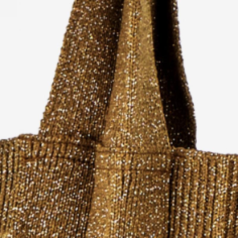 Pleatsmama New Shoulder Bag Glitter Camel