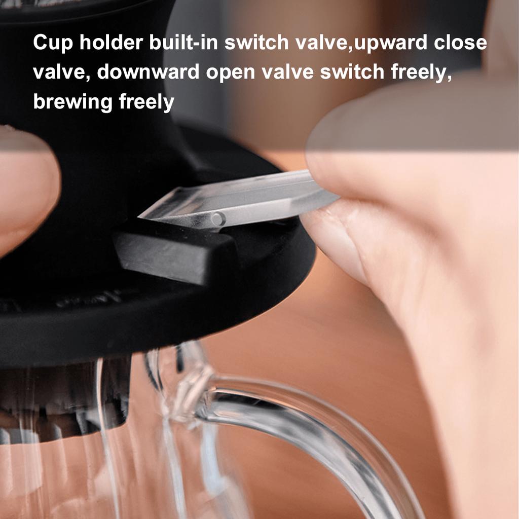 Leeseph Coffee Filters Immersion Coffee Dripper Glass Pour Over Coffee Maker with Push Switch, Drip Slow Brewing Accessories