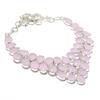 Pink Chalcedony Gemstone 925 Sterling Silver Jewelry Necklace 18"