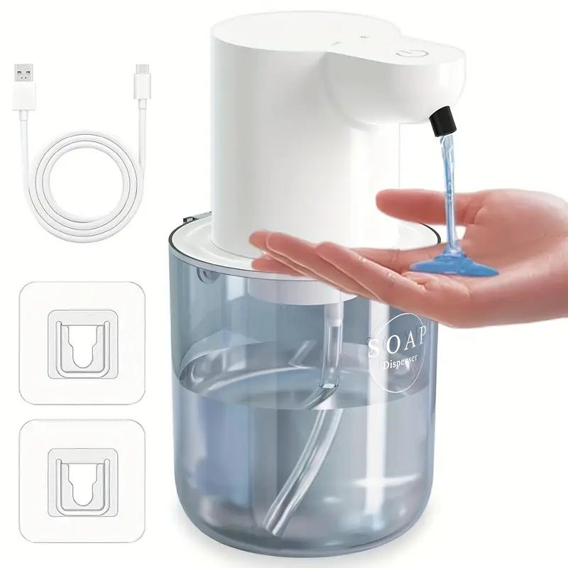 400ML Countertop or Wall Mounted USB Rechargeable 4-Levels Adjustable Electric Infrared Automatic Smart Sensor Soap Dispenser