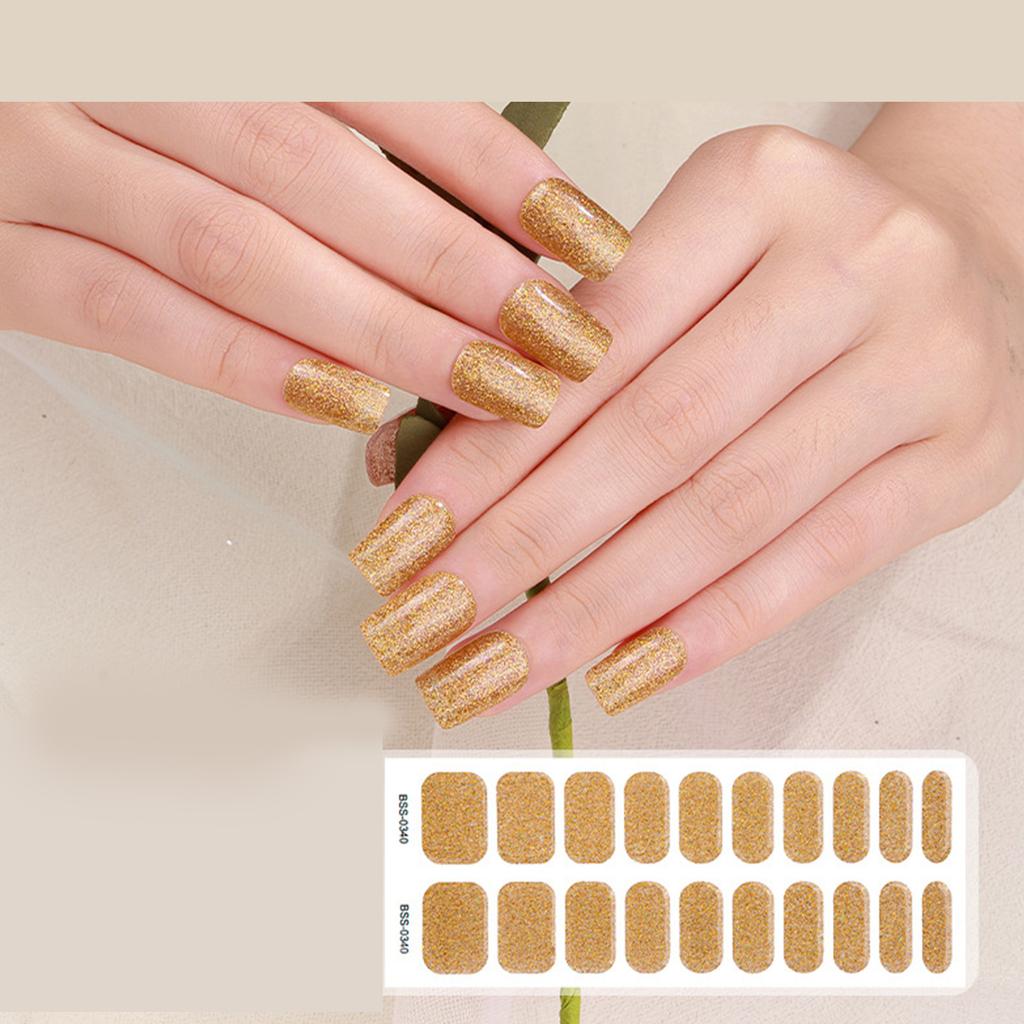 Наклейки для гелевых ногтей Полные обертывания Наклейки для ногтей Требуется УФ/LED-лампа Отвержденные гелевые полоски для ногтей для женщин и девочек