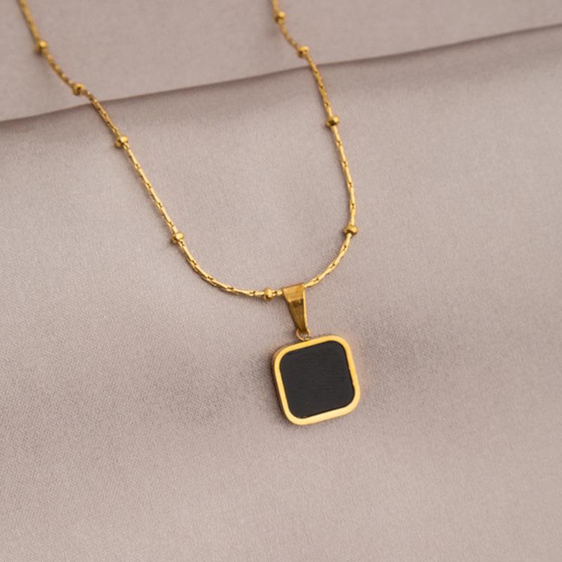 2025 Роскошное ожерелье из титана золотистого оттенка: Высококачественная женская цепочка для свитера