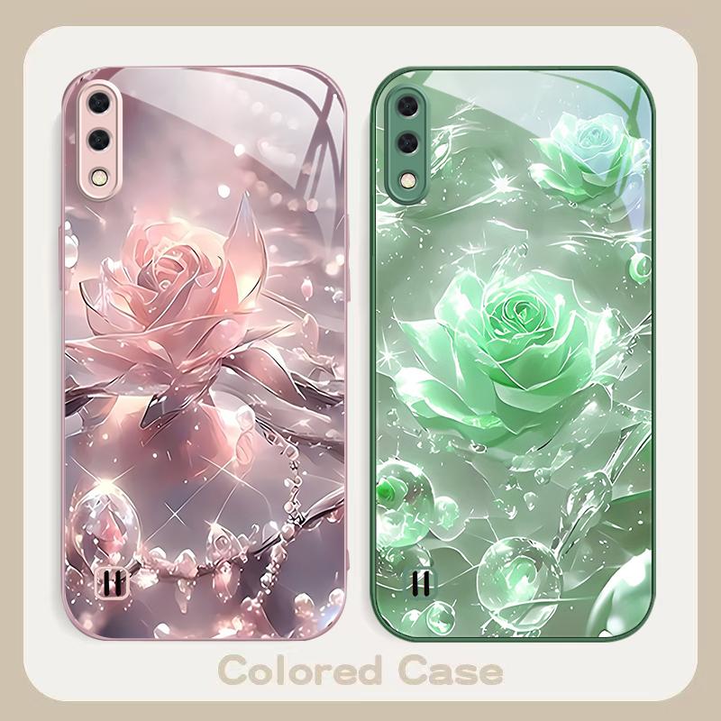 Розы цвета ледяного кристалла Для Samsung A01 02 03 Core 04 05 06 10 12 13 14 5G 15 16 M02 12 Note 8 9 10 20 стекло Ультра чехол для телефона