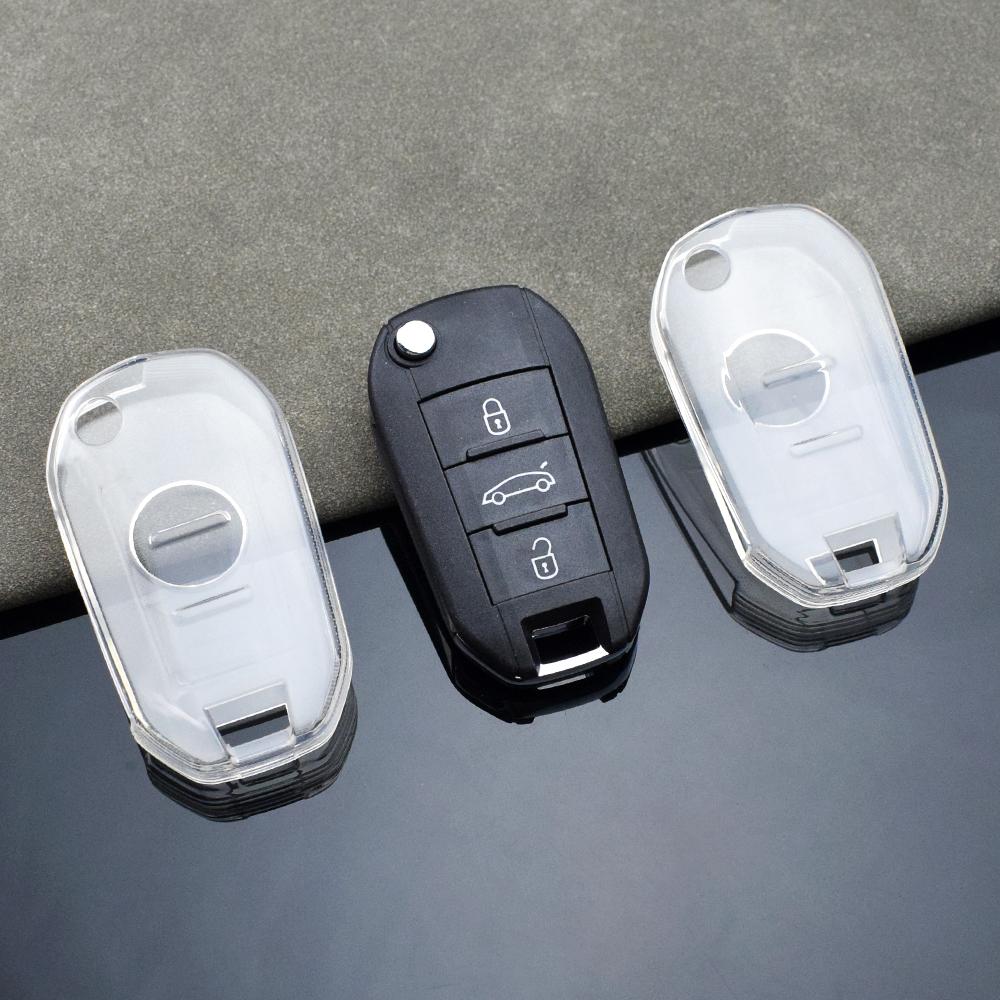 Для Peugeot 208 308 408 508 2008 3008 4008 5008 для Citroen C3 C4 CACTUS C6 C8 TPU чехол для автомобильного выкидного ключа аксессуары