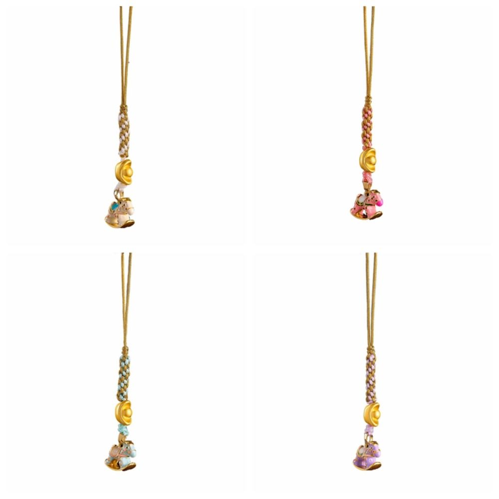 Chinese Style Zodiac Hors Phone Lanyard Anti Loss Mobile Phone Case Keychain Bag Pendant