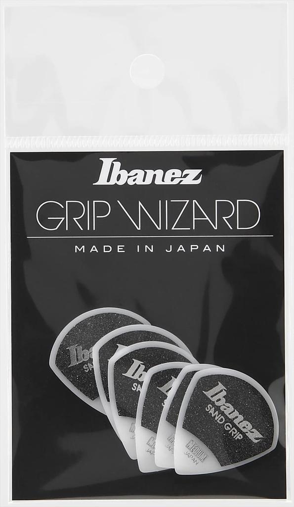 IBANEZ Медальон с материалом Grip Wizard Series Sand Grip Pick White PPA18MSGWH Teardrop нескользящий [MEDIUM] 6 шт. в упаковке