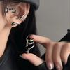 1 Pc Wrapped Snake Ear Clip Cubic Zirconia Polished Electroplated Metal Non-pierced Earring for Club Party Photo Prop