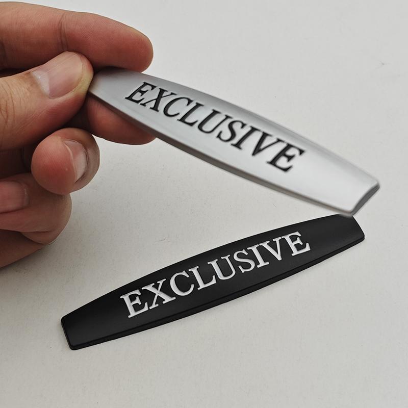 3D Metal Chrome Balck Car Sticker Logo EXCLUSIVE Badge Emblem Decals For Mercedes Benz Universal Auto Accessories OG7