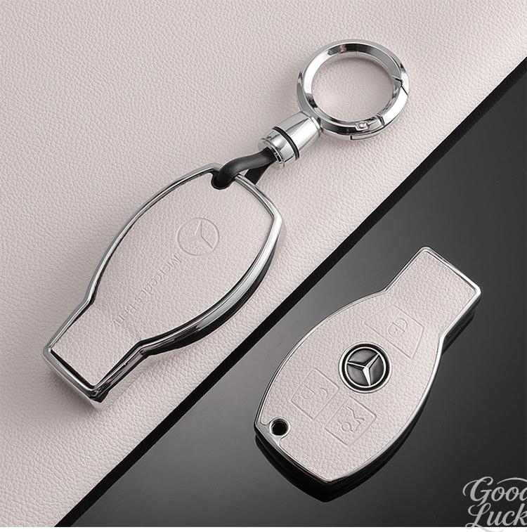 YDC4 Car Zinc Alloy Key Case Shell Buckle Car Key Cover For Mercedes Benz A C E S G Class GLC CLE CLA GLB GLS W177 Auto Accessory