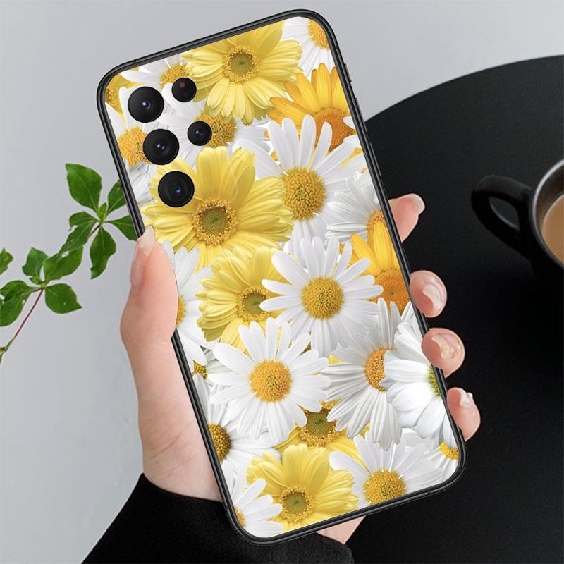 Чехол для телефона с цветком ромашки для Samsung S24 S23 S22 S21 S20 Ultra S20 S22 S21 S23 S20 FE S24 Plus
