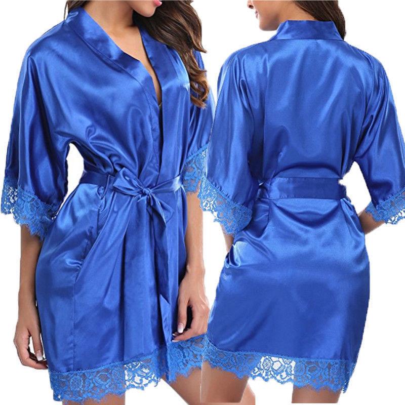 Women's Spring and Summer Nightgown Sexy Imitation Ice Silk  Nightgown Erotic Lingerie Soft and Comfortable Homewear