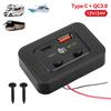 12 В/24 В автомобильное быстрое зарядное устройство Type C + QC3.0 USB A PortLED Light Phone Charger Auto Adapter для автофургонов, автодомов, домов, кемперов, караванов