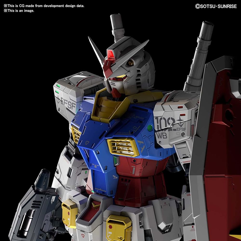 Пластиковая модель Gundam RX-78-2 в масштабе 1/60 серии PG Unleashed, с цветовой кодировкой
