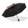1pc Anime Character Outdoor Umbrella - Automatic Opening/Closing - Portable 3-Fold Design - 8-Rib Iron Frame - Perfect Gift for Fans, Travelers,