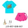 Kids Hip Hop Dance Outfit Short Sleeve Set Boys Girls Street Performance Costume