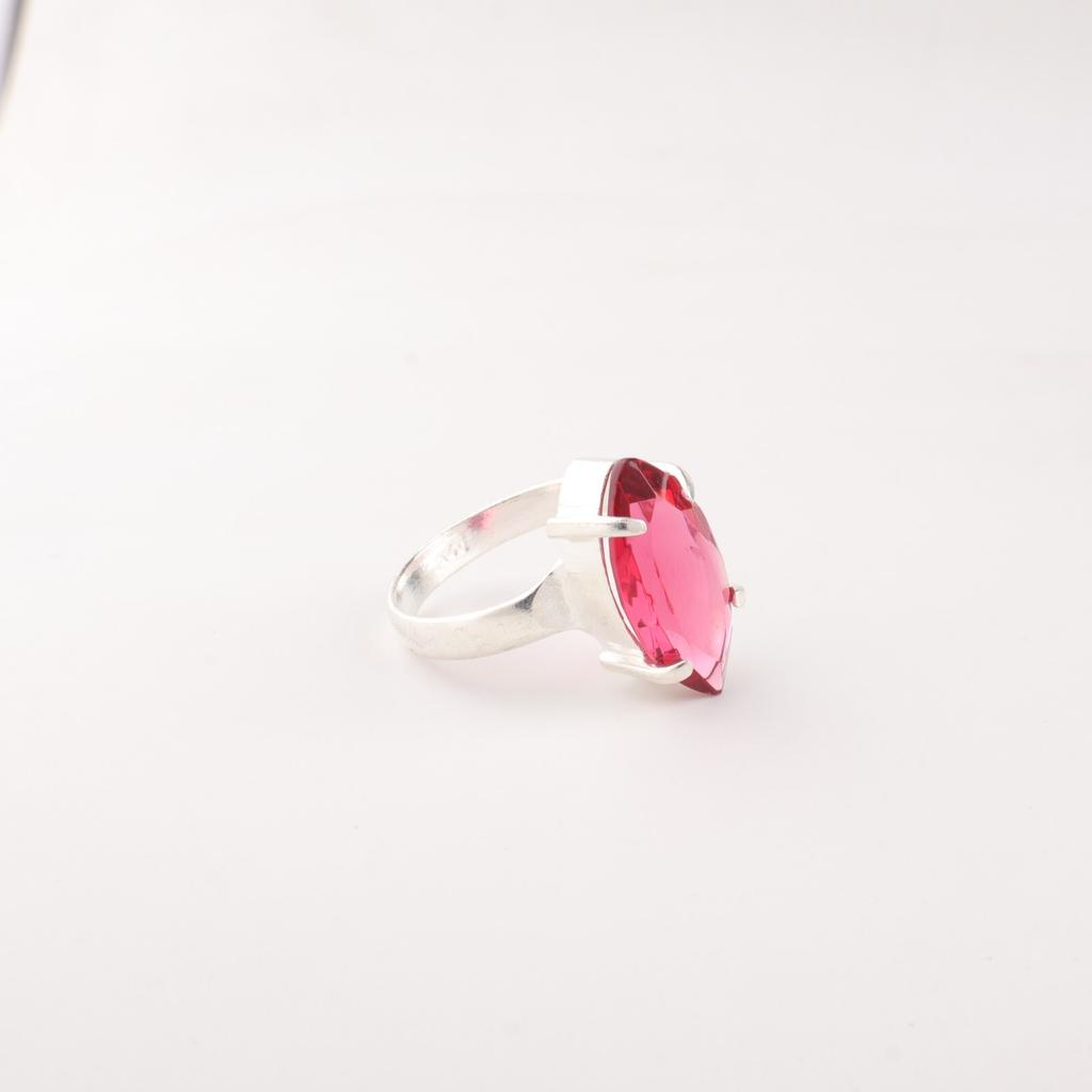 Pink Tourmaline Gemstone 925 Stamped Silver Handmade Jewelry Women Ring For Gift RR-65-1