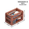 MOC Городская Серия Интерьер Дом Мебель MOC Кровать Колыбель Ребенок Кирпич Строительный Блок Образовательные Игрушки Для Детей Креативные Подарки DIY