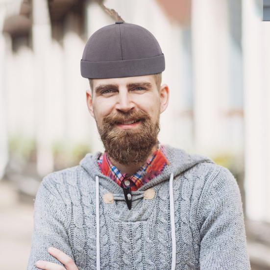 Landlord Hat No Brim Solid Color Hip Hop Hat Lightweight Breathable Soft