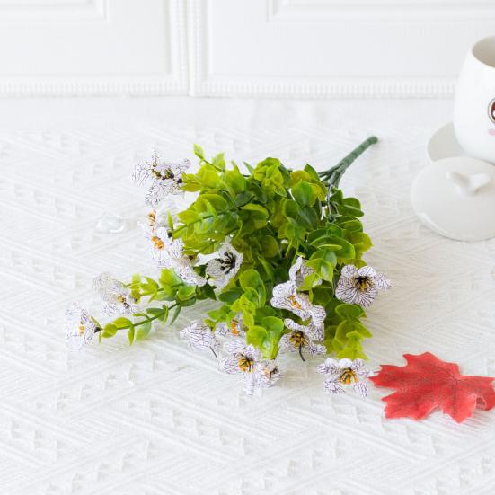 1 букет, садовый искусственный цветок, реалистичный вид, яркий цвет, простой в уходе, имитация фиолетового цветка, искусственное растение