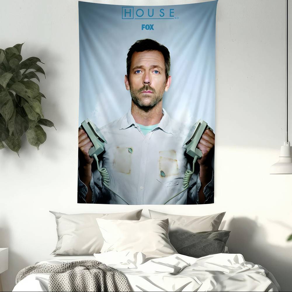 House MD TV Classic Vintage Hippie Wall Hanging Tapestries for Living Room Home Dorm Decor Kawaii Room Decor