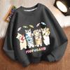Cute Cat Round-neck Sweatshirt for Children, Fashionable Long-sleeved Casual Sweatshirt for Boys and Girls In Spring and Autumn