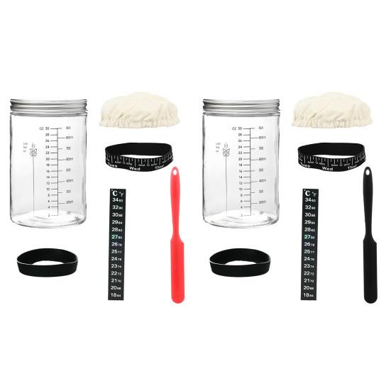 Стартовый набор Yousheng Sourdough с тканевым чехлом, большой емкости, без бисфенола А, многоразовые принадлежности для выпечки хлеба на закваске