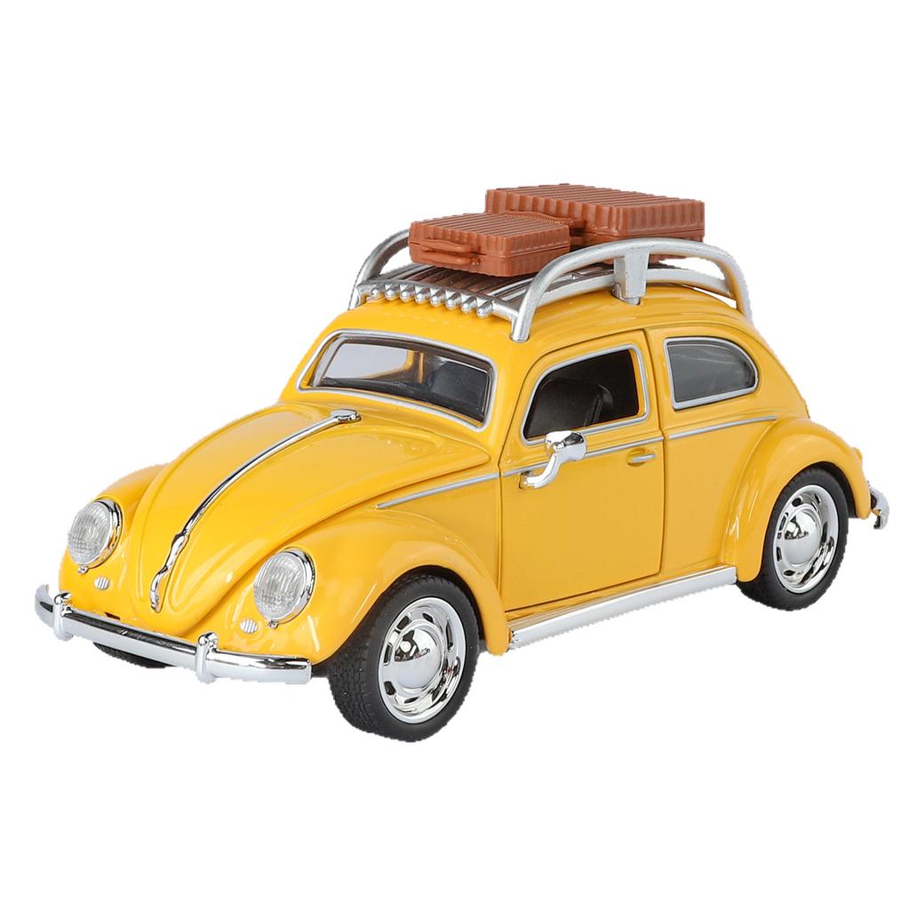 Travel Version 1/32 Beetle Alloy Classic Car Model Diecasts Metal Retro Vehicles Car Model Simulation Sound Light Kids Toys Gift