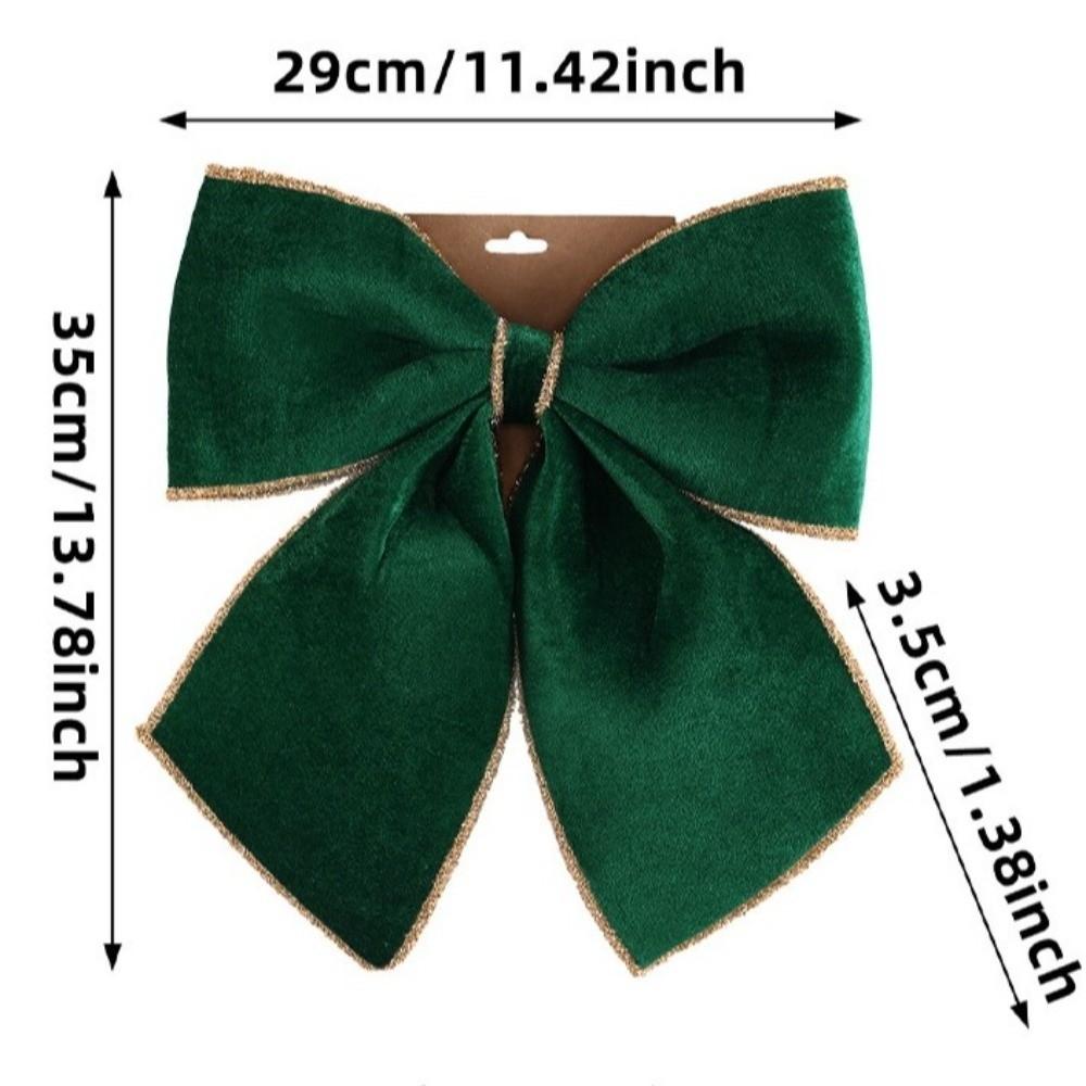 New Flannel Christmas Bow Tie Red Green Handcrafted Christmas Tree Decorations Wreath Bow Holiday Decoration