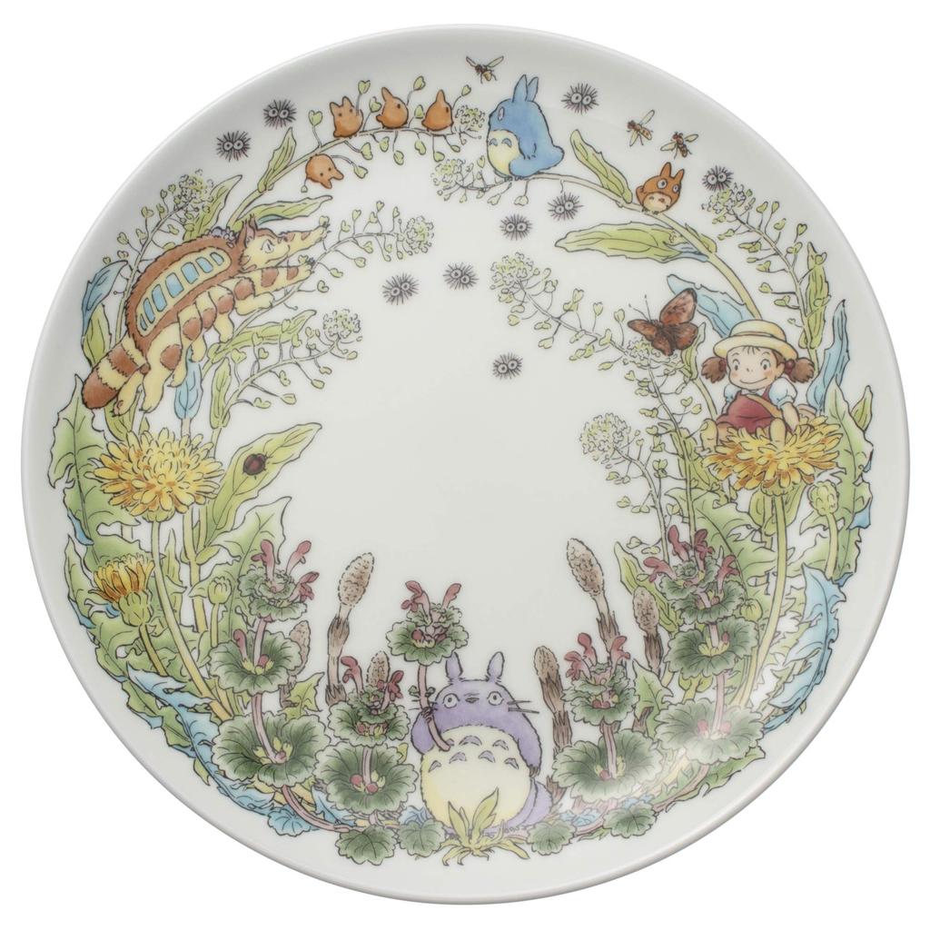 Noritake Костяной фарфор Мой сосед Тоторо Одуванчик Микроволновая печь 1 тарелка, 23 см, Издание, Безопасный, шт., T50116A/4660-2