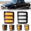 For Ford F250 F350 F450 F550 08-16 Sequential Blinker Signal Lamp 4 Kind Amber Dynamic Switchback Mirror DRL Turn Signals Lights