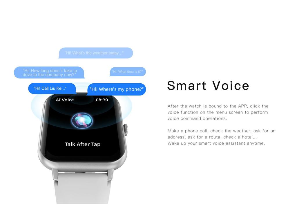 ZL54C Smart Watch 2024 with AI Voice Assistant, Sports Mode & Bluetooth Calling