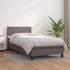 3140991 vidaXL Divan Bed with Mattress Grey 100x200 Cm Faux Leather