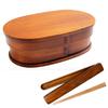 Miyoshi Lacquerware Honpo Магэваппа Бенто Одноярусный 650 мл Включает Палочки Подходит для и Сделан из Деревянная Коробка, Овальный, Ярусный, Вместимость, Набор, Детский,
