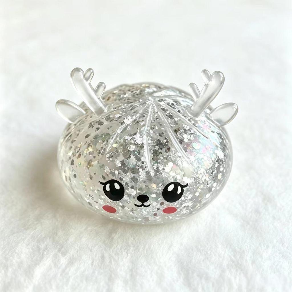 Christmas Stress Relief Bun Squishy Toy Slow Rising Pinch Ball Novelty Decompression Fidget Toys for Adults Kids