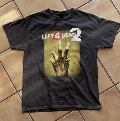 Left 4 Dead 2 Классическая графика черный цвет Футболка унисекс мужчины женщины