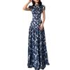 Европейская и американская женская одежда, новые весенние модели, модное и элегантное платье-миди с принтом, вырезами, приталенное, для офиса