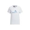 (WMNS) Essential Logo T-shirt Asia Sizing 'Light Blue' Women's IM8887