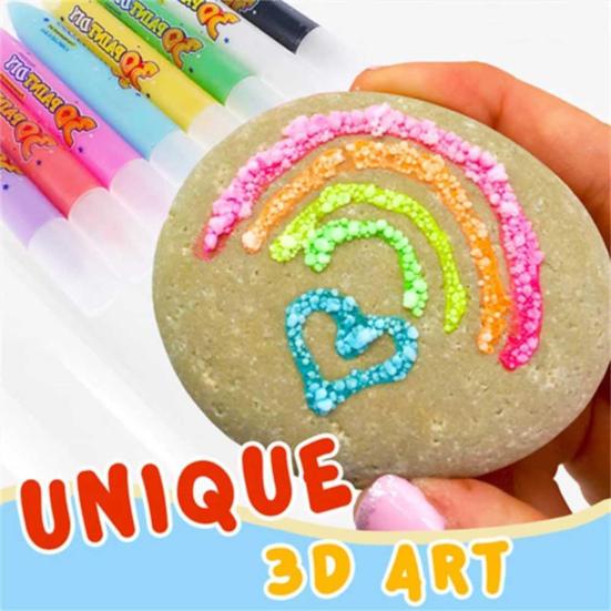 12 шт. пухлая ручка 3D печать искусство DIY пузырь попкорн цветная краска набор ручек для рисования детские художественные принадлежности подарок на день рождения