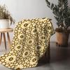Mustard Yellow Geometric Pattern Throw Blanket Moroccan Kilim Rug Style Sofa Bed Decorative Cushion Cover Bedspread