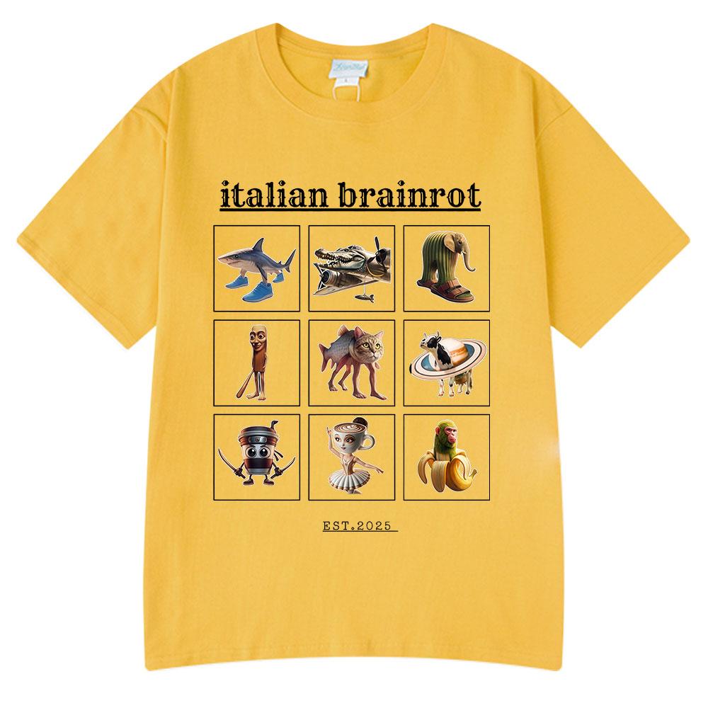 Итальянский Маразм Смешная Футболка с Мемом Тралалеро Тралала Тунг Тунг Тунг Сахур Бомбардиро Крокодило Лирили Ларила Мужские Женские Футболки
