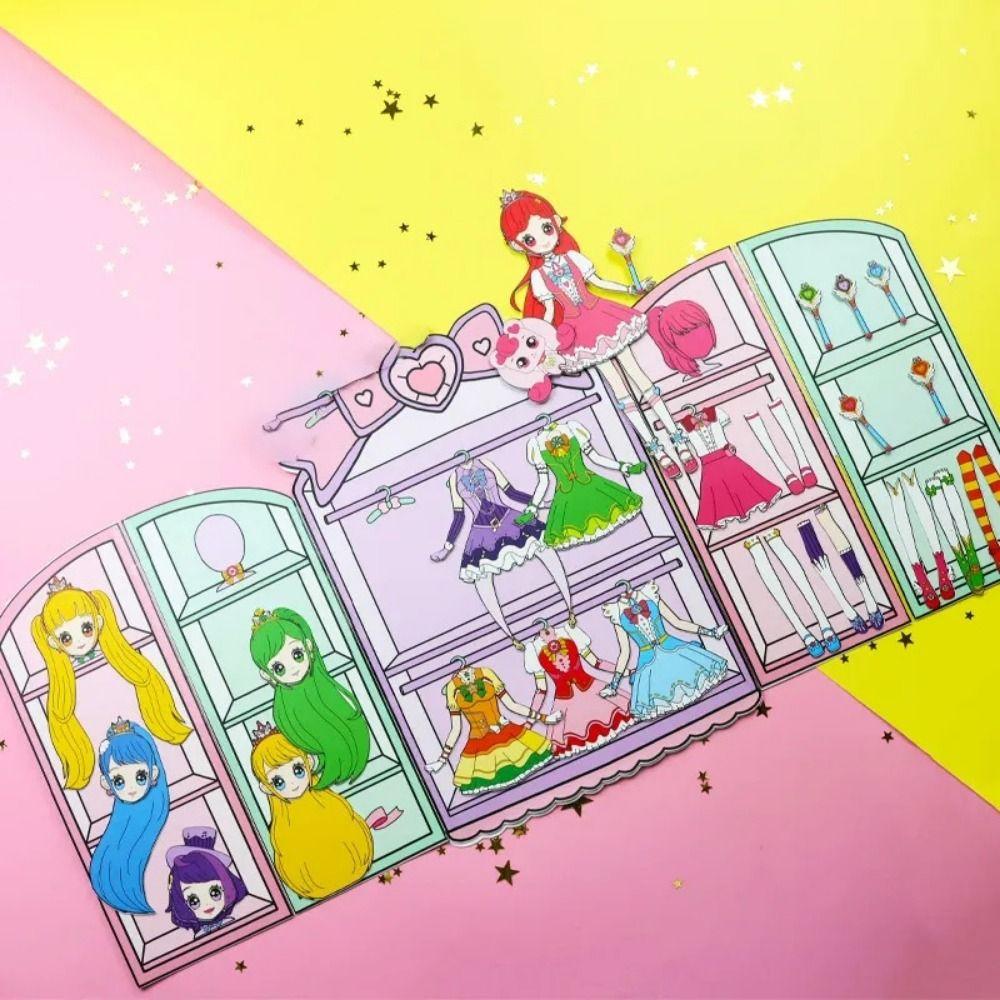 DIY игрушка бумажная кукла тихая книга играть неоднократно DIY милая книга принцессы детская головоломка