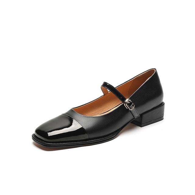 Новая весенняя женская обувь, туфли-лодочки с квадратным носком в стиле ретро, кожаные туфли на плоской подошве, женские туфли на каблуке, женские туфли на плоской подошве, туфли Мэри Джейн