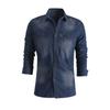 No-iron Shirt Casual Solid Color Men's Denim Shirt