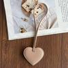 Hanger Pu Love Keychain Heart Shaped Bag Decoration Pu Leather Heart Pendant  Bag Accessory