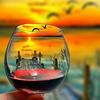 5D Diamond Embroidery Glass Scenery Cross Stitch DIY Diamond Painting Landscape Diamond Rhinestones
