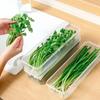Пластиковые контейнеры для хранения продуктов в холодильнике, для овощей, зеленого лука, с крышкой, кухонный прозрачный органайзер